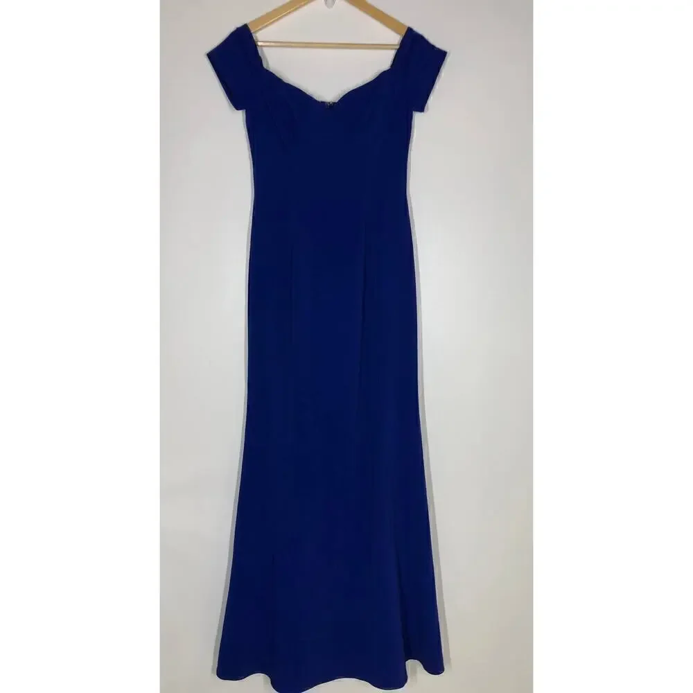 Badgley Mischka Gown Sweetheart Cobalt Blue L
